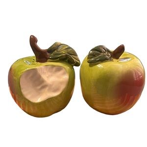 Blue Sky Clayworks Green Apple Salt Pepper Shakers